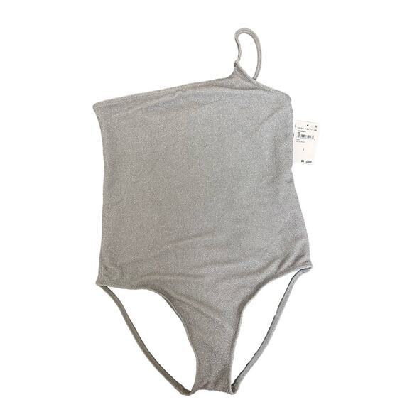Good American '90s Hot Shoulder‎ One Piece in Silver Size 3 Brand New - Picture 8 of 12